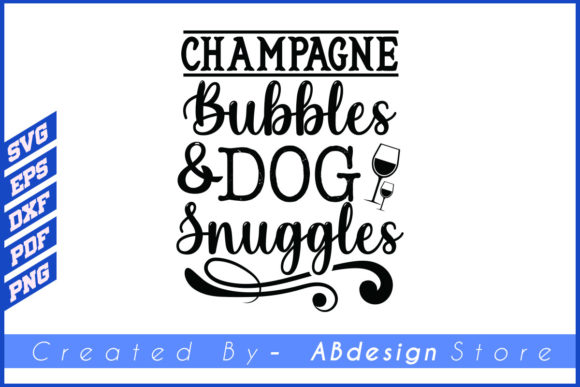 Champagne Bubbles Dog