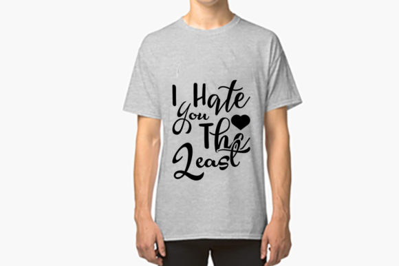 dog svg design, i hate you the least