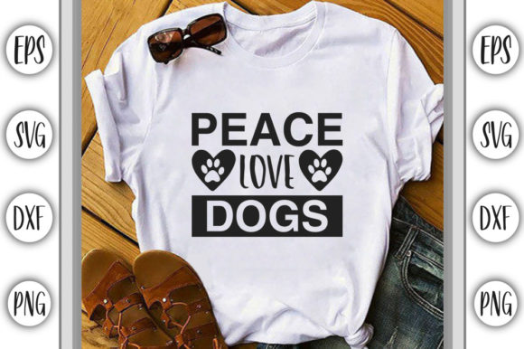 Peace Love Dogs Svg Design